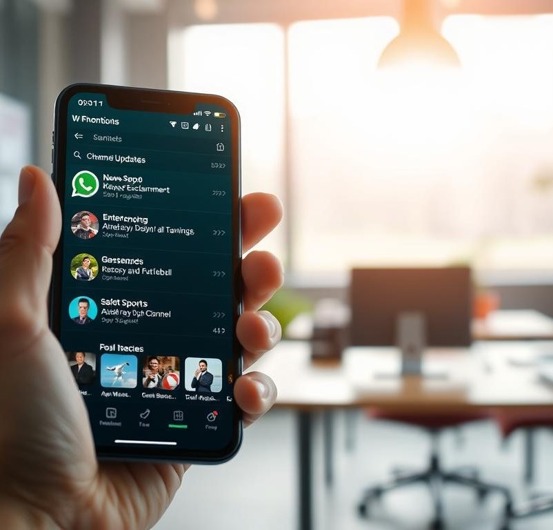 whatsapp channels updates tab