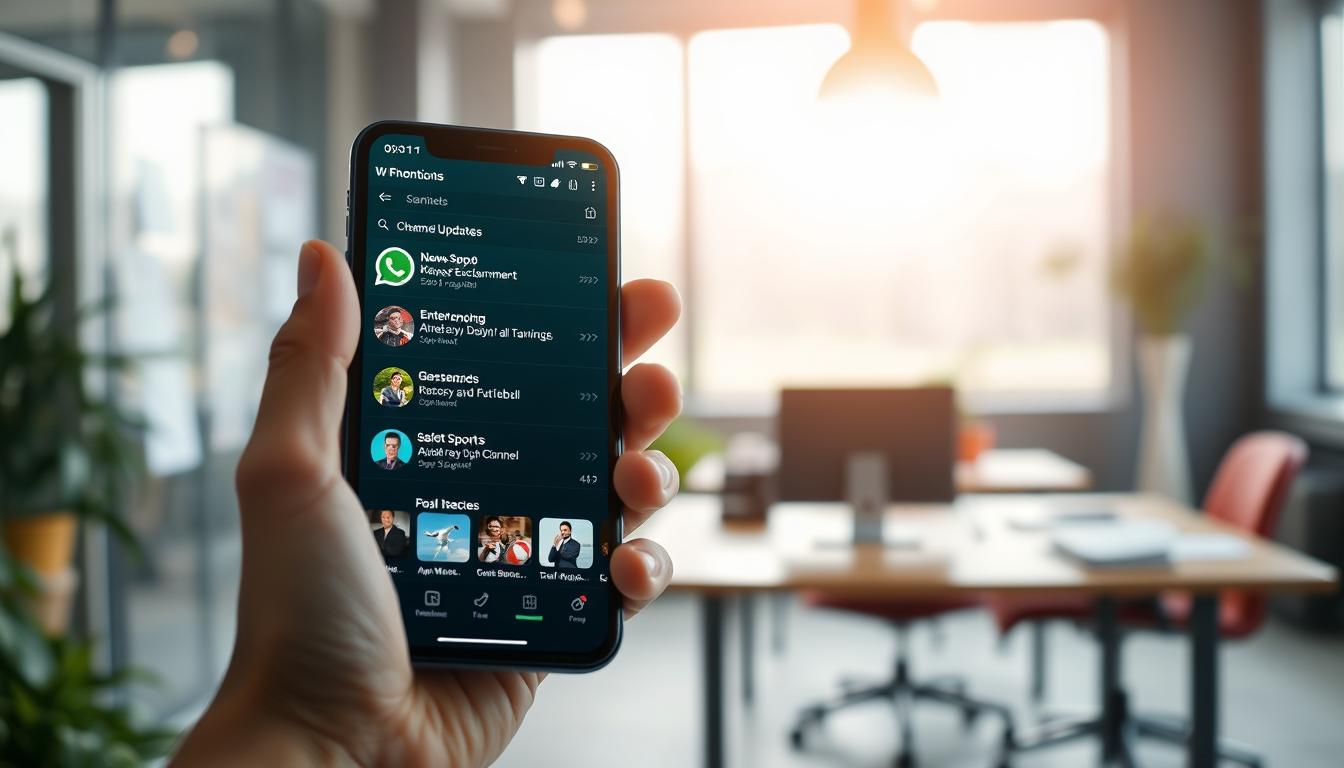 whatsapp channels updates tab
